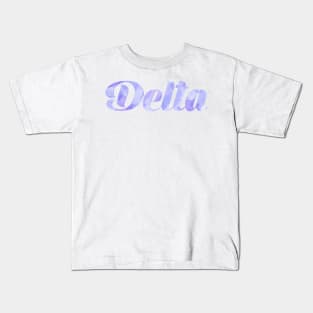 Delta Blue Watercolor Kids T-Shirt